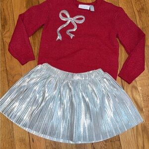 The Children's Place Toddler Girls Holliday Sweater & Skirt Set